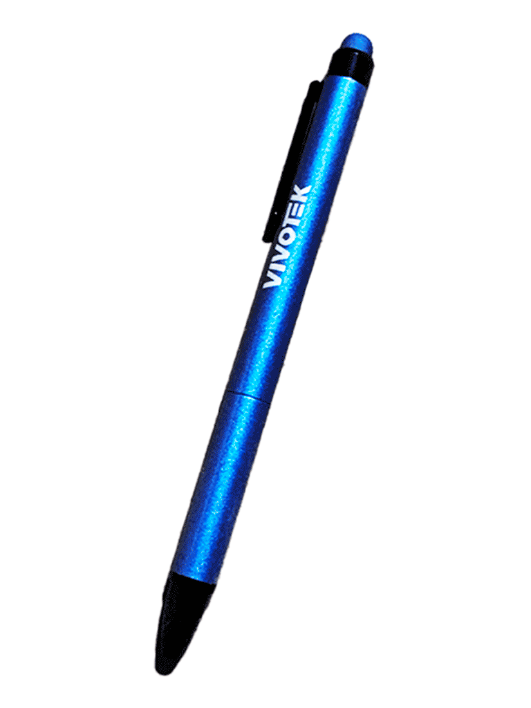 VIVOTEK – MATERIAL POP – Pluma color azul, tinta negra. VIV3010022 – 7