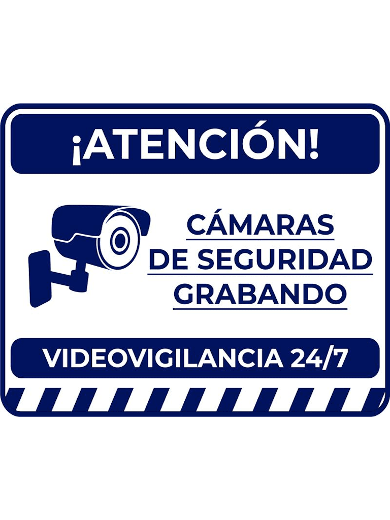 SAXXON – Letrero de video vigilancia 24 7 , Medida 17 x 21.8 cm , Esti