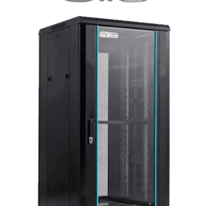 SAXXON SXR22U6622S – Gabinete de Piso color Negro 22UR Puerta de Vidri SAXXON SXR22U6622S – Gabinete de Piso color Negro 22UR Puerta de Vidri