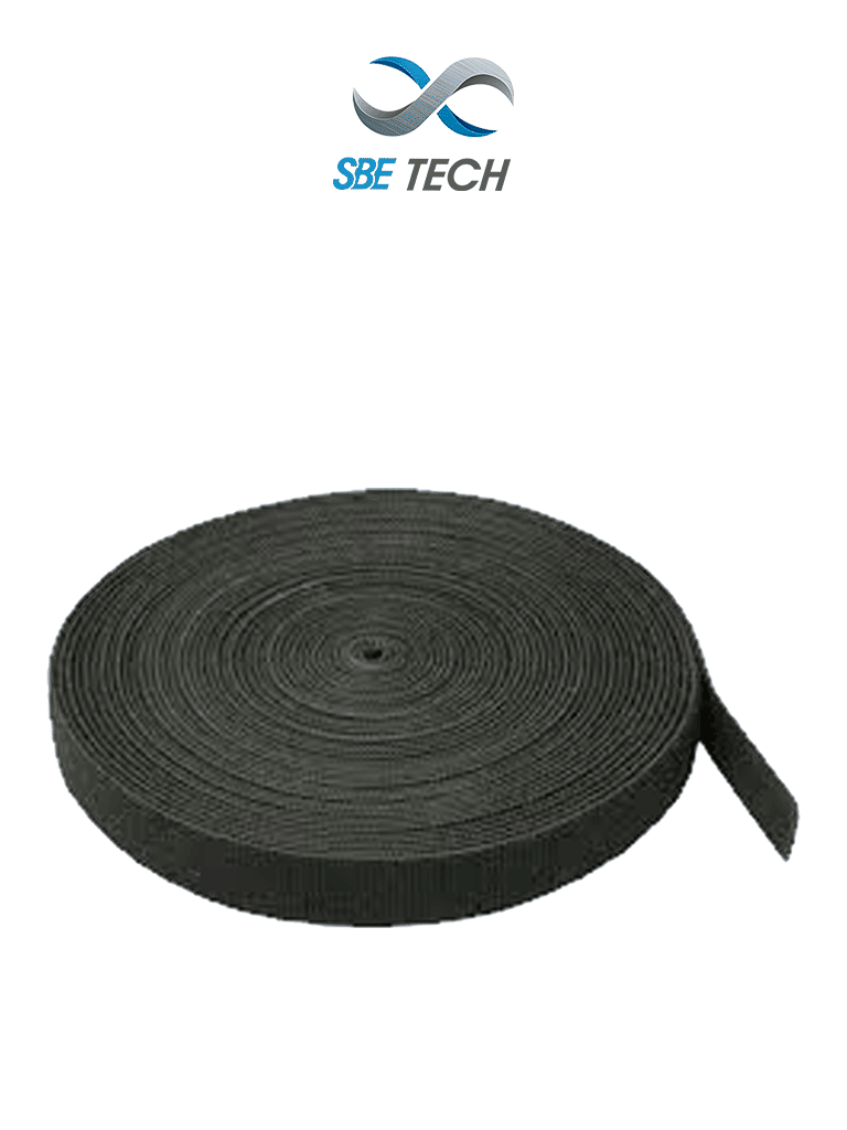 SBE TECH SBE-V2X25-BK – Sujetacable 25 M x 3 4″ (2 CM) Negro Rollo de