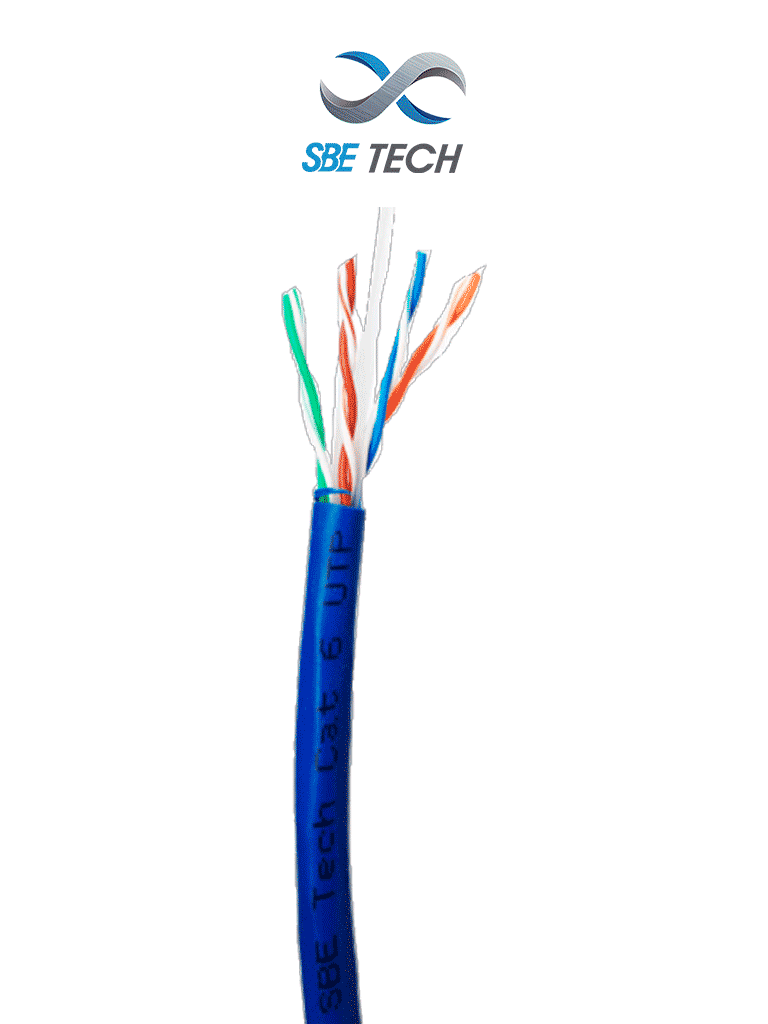 SBE TECH SBE-UTPC6UCERT-BL-NP – CABLE UTP CAT6 100 COBRE CAJA 305 METR