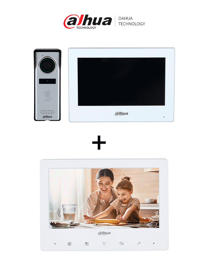 DAHUA DHI-KTH01+DHI-VTH1020J – Kit de Videopotero Hibrido + Frente de