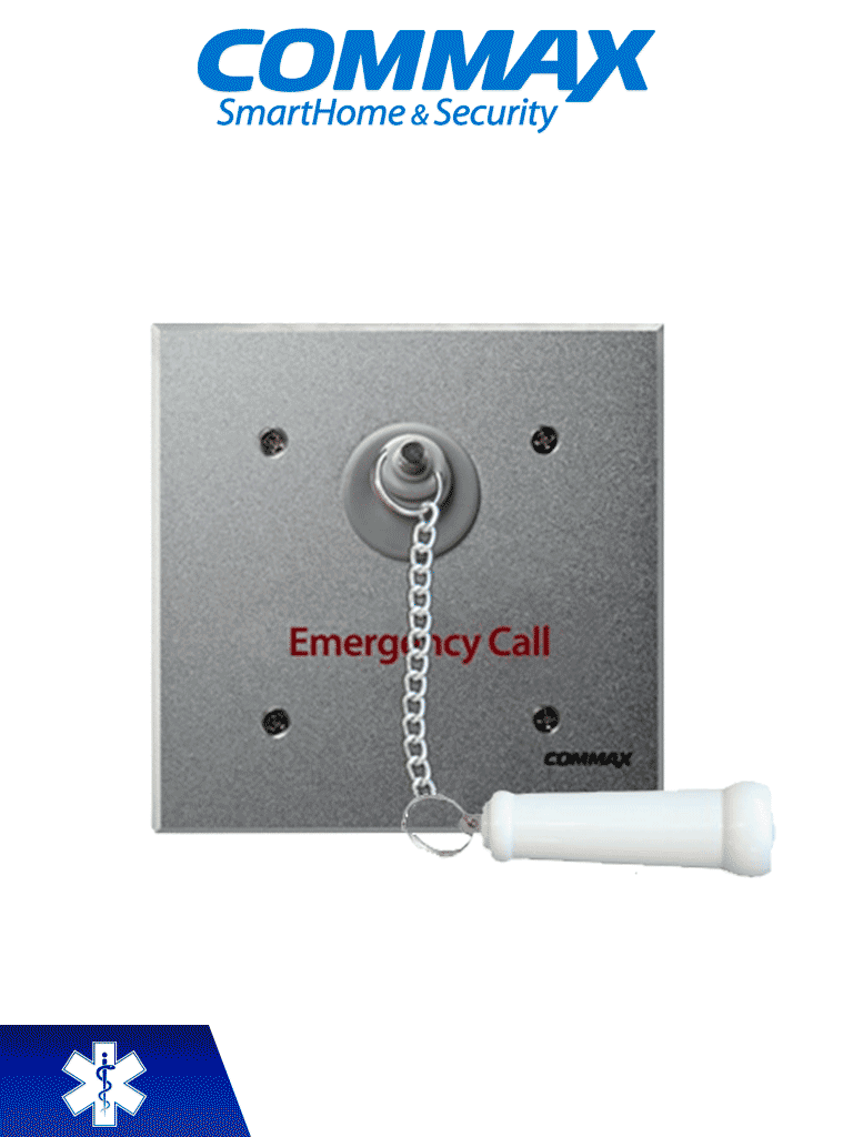 COMMAX ES420 – Botón de emergencia con cadena para sistema de llamado