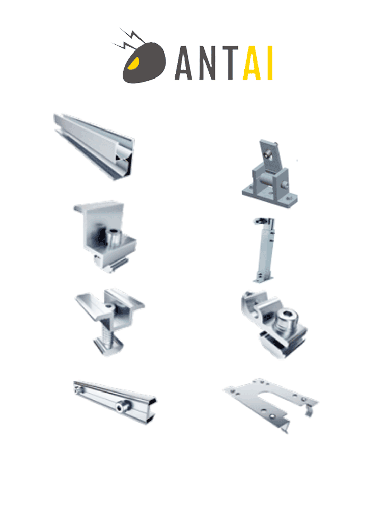 ANTAI STFLTRF – Kit para sistema solar 4 módulos con inclinación de 15