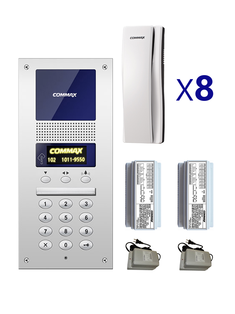 COMMAX AUDIOGATEPACK8 – Paquete de Audioportero para edificios departa