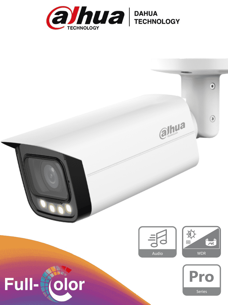 Dahua HAC-HFW2249TU-A-LED – Cámara Bullet Full Color de 2 Megapixeles