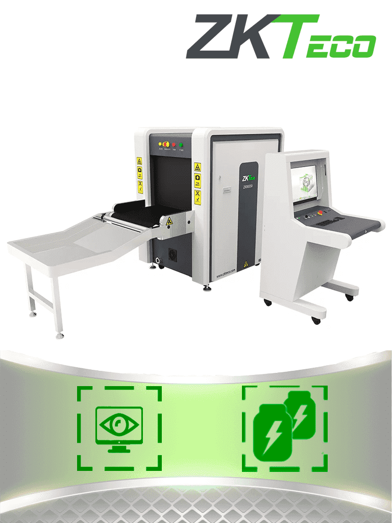 ZKTECO ZKX6550 Máquina de Rayos X con energía doble, túnel para equipa