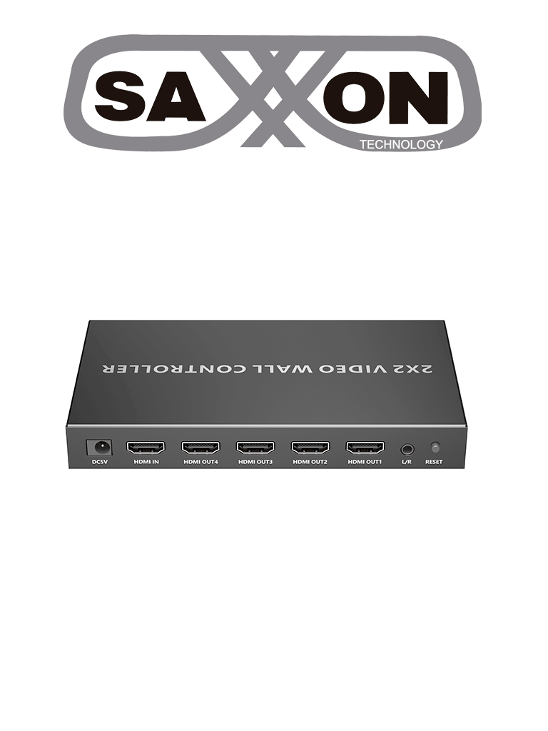 SAXXON LKV104VW- Controlador de Videowall de 2 x 2 Resolución 1080p a