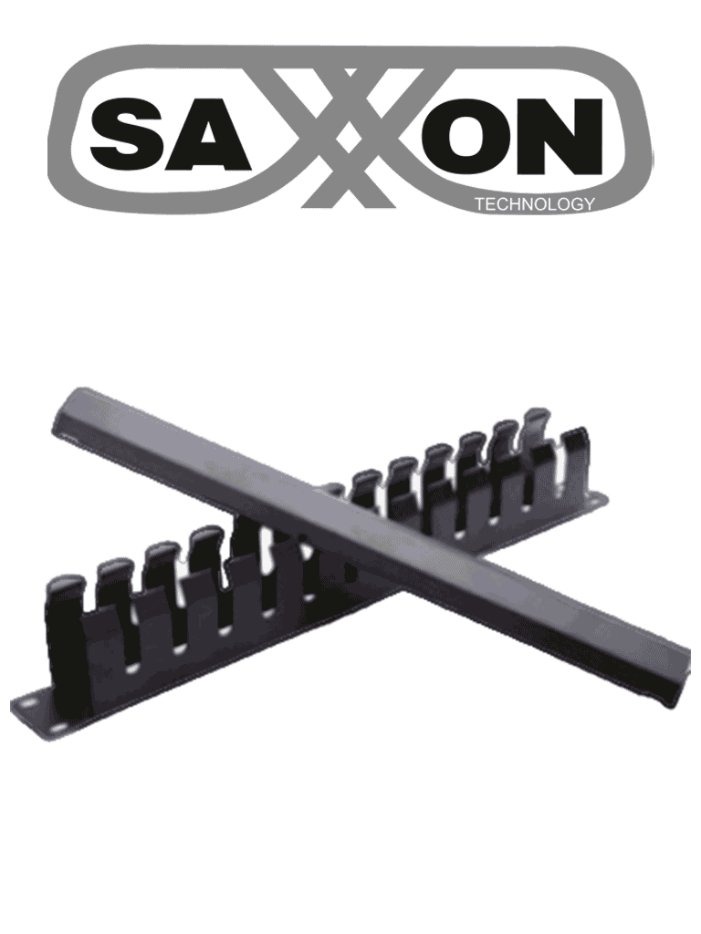 SAXXON SXORGNET24P – Organizador de cables horizontal con tapa para ra