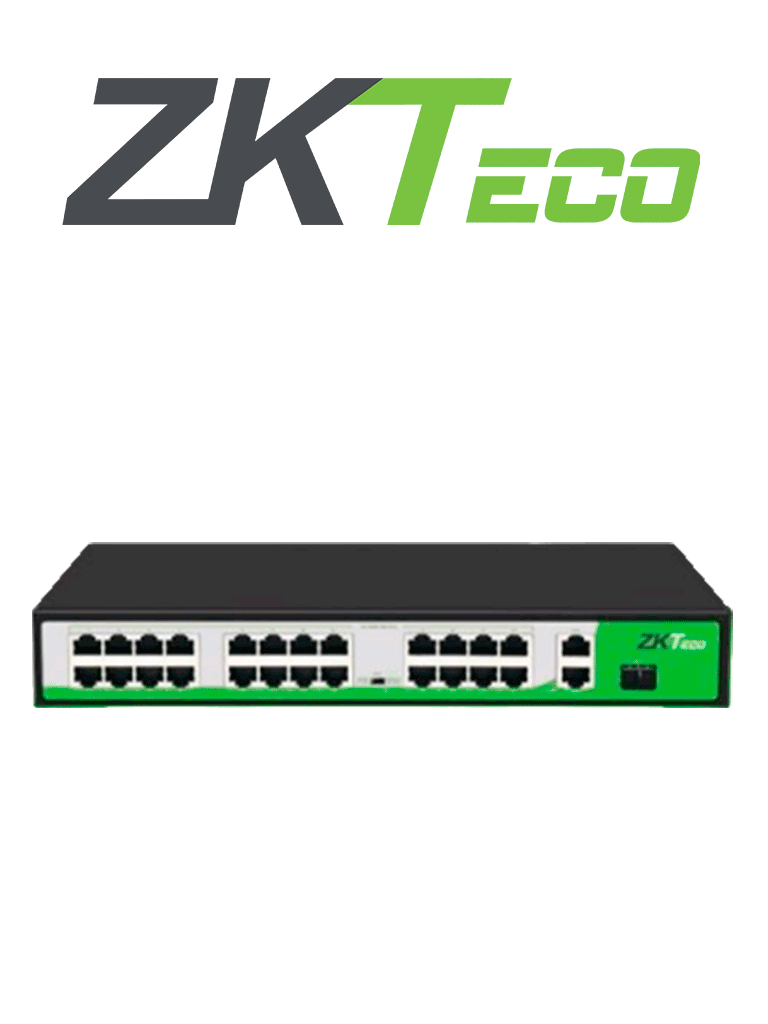 ZKTECO PE242300C – Switch de 24 Puertos Fast Ethernet PoE , Estándar A