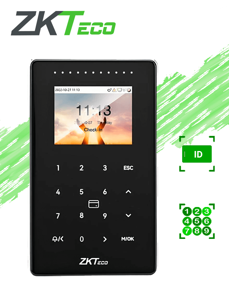 ZKTECO SC800 – Control de Acceso Pantalla 2.4″ Táctil Lector tarjetas