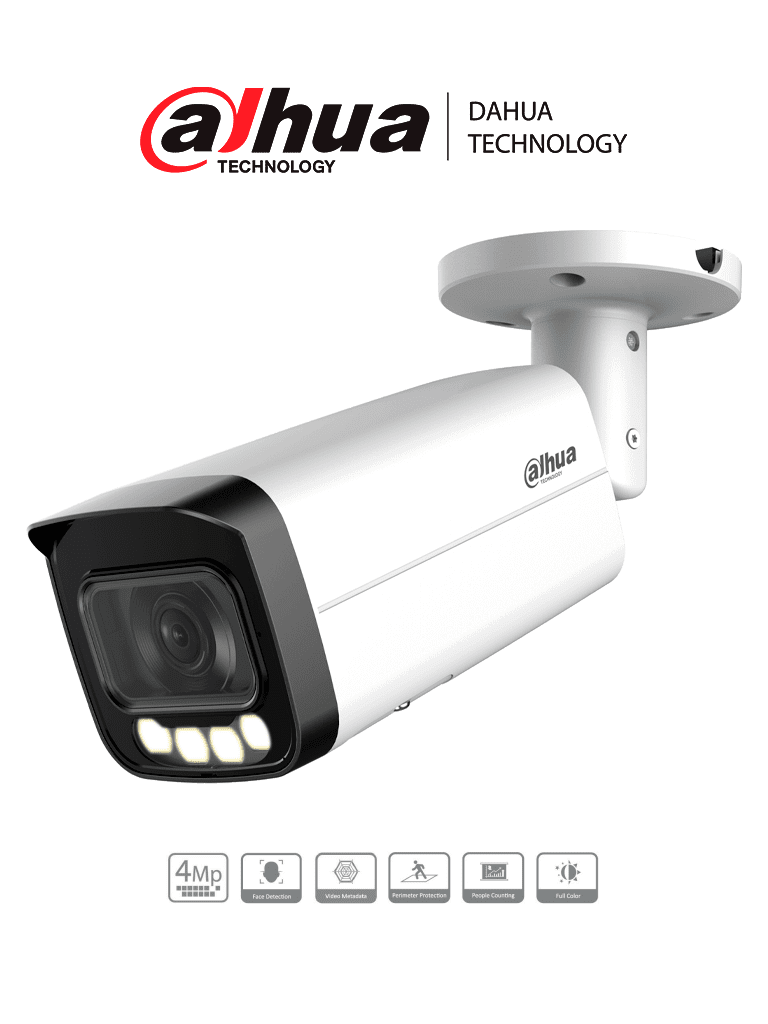 DAHUA DH-IPC-HFW5449T-ASE-LED – Cámara IP Bullet Full Color de 4 Megap