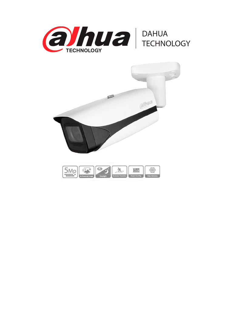 DAHUA DH-IPC-HFW5541E-ZE Camara IP Bullet de 5 MP WizMind Lente Motori