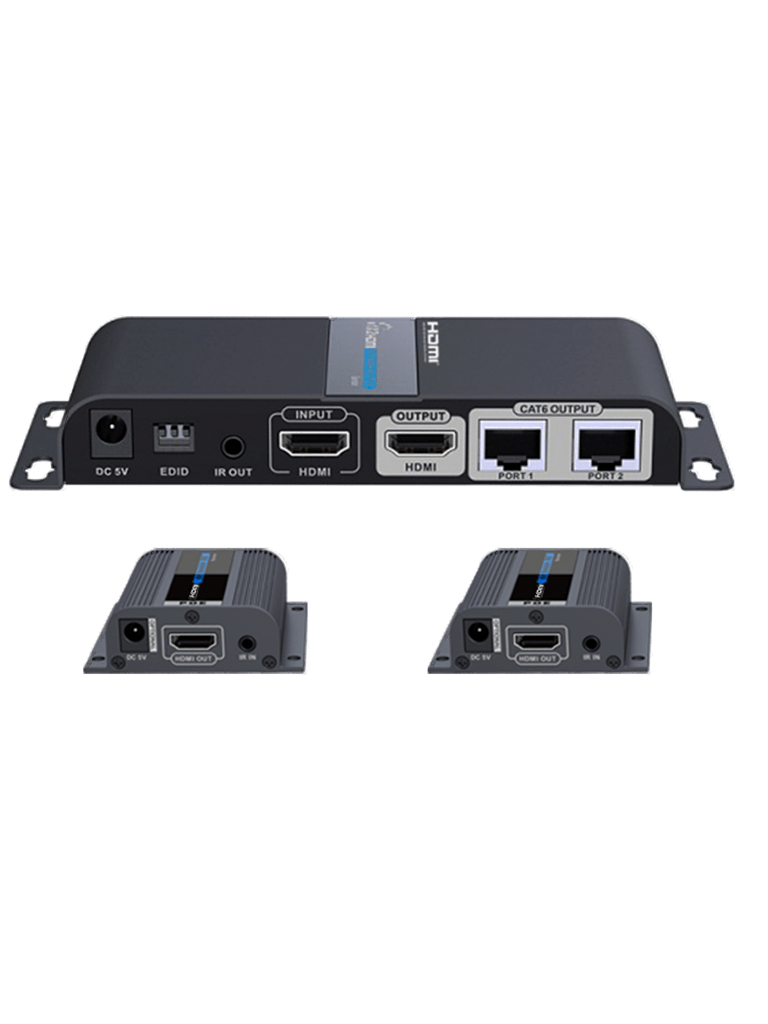 SAXXON LKV712PRO- Kit extensor HDMI de 2 Puertos Hasta 40 metros CAT6