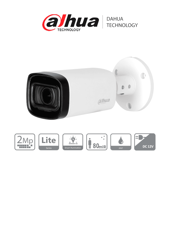 DAHUA HAC-HFW1200RN-Z-2712-S6 – Camara Bullet de 2 Megapixeles 1080p L