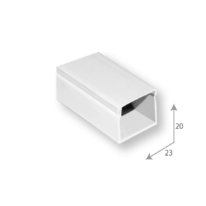 SBE TECH SBE-2023 Canaleta plástica PVC Una vía Alto 2 cm, Ancho 2.3 c SBE TECH SBE-2023 Canaleta plástica PVC Una vía Alto 2 cm, Ancho 2.3 c