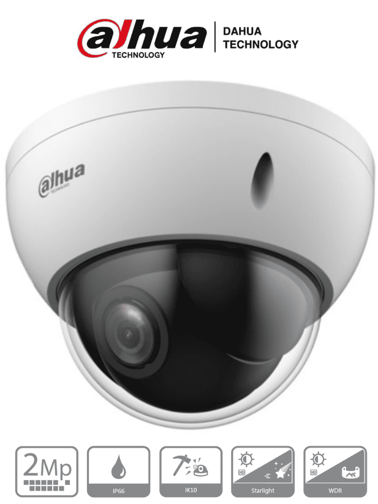 DAHUA SD22204DB-GC – Cámara PTZ Mini Domo Antivandálica de 2 Megapíxel