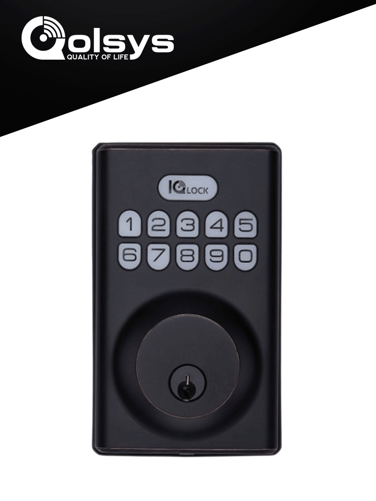 QOLSYS IQDLK-PGK-ORB Cerradura con botón pulsador – Cerradura Intelige