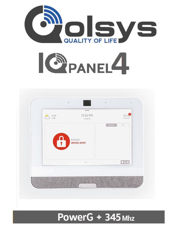 QOLSYS IQP4006 – Sistema de Alarma IQPanel4 Autocontenido , con Pantal QOLSYS IQP4006 – Sistema de Alarma IQPanel4 Autocontenido , con Pantal