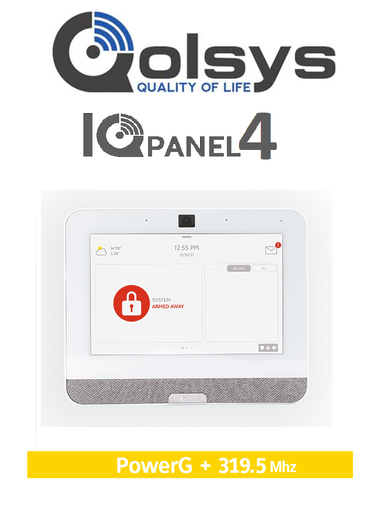 QOLSYS IQP4004 – Sistema de Alarma IQPanel4 Autocontenido , con Pantal QOLSYS IQP4004 – Sistema de Alarma IQPanel4 Autocontenido , con Pantal