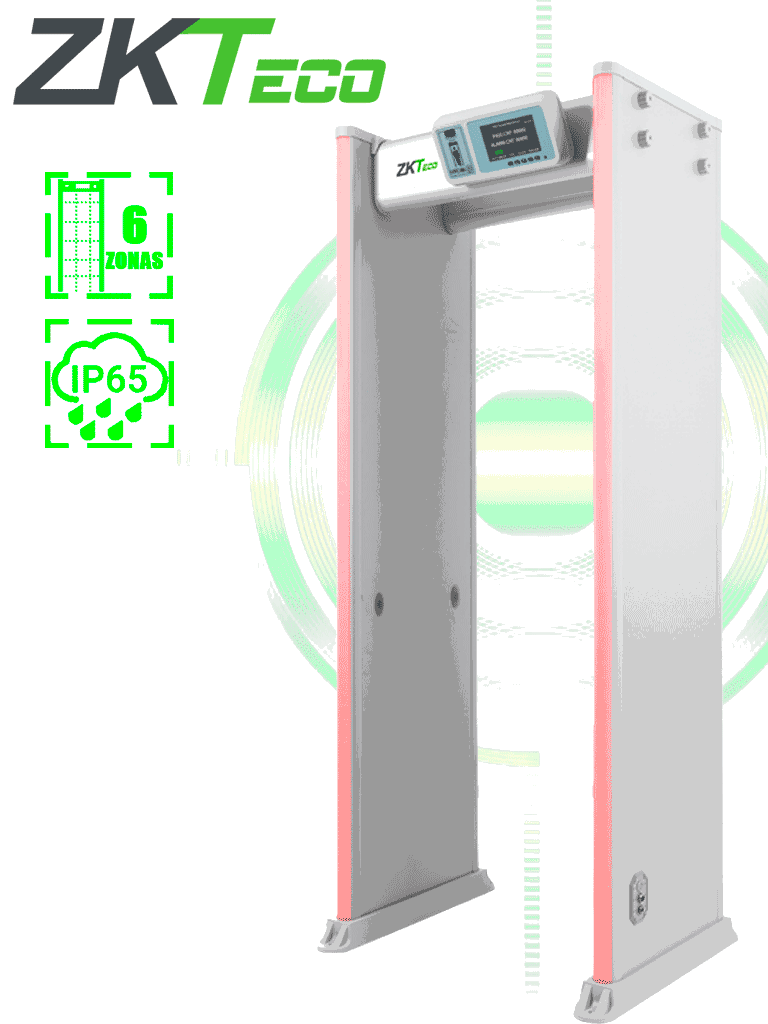 ZKTECO D4330IP65 Arco Detector de Metales con protección IP65 para sem