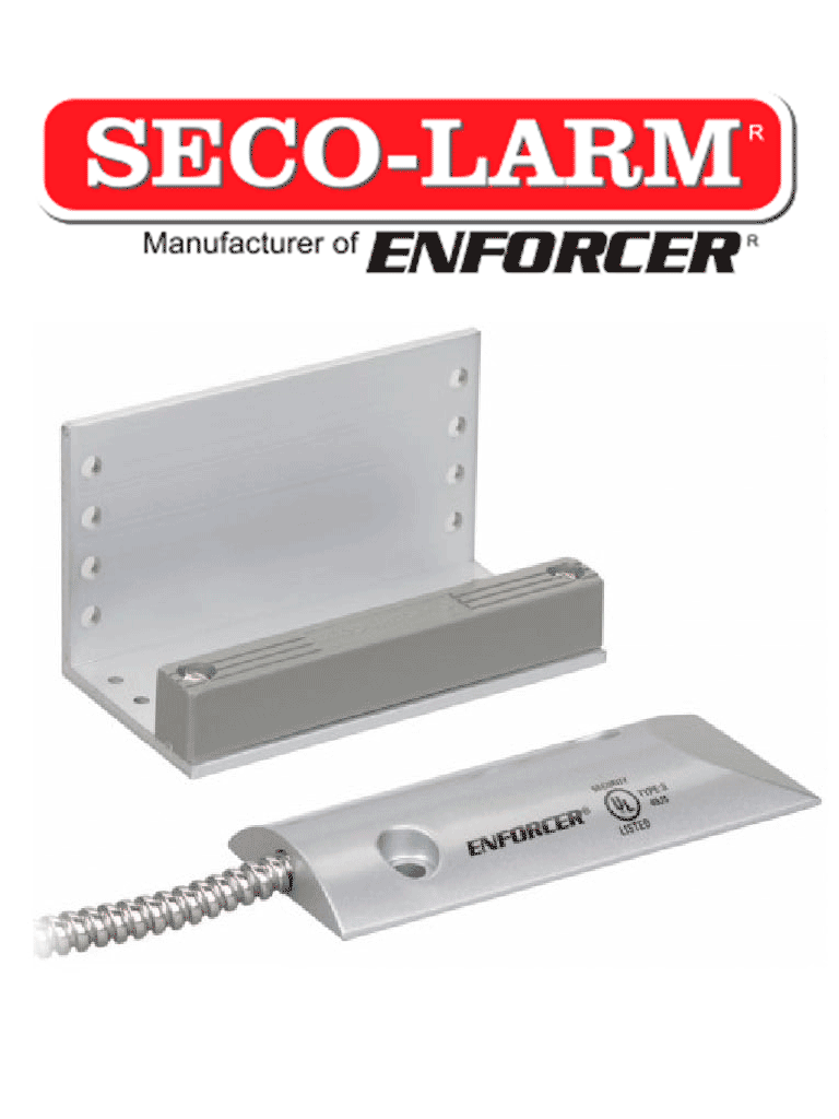 Seco-Larm SM226LQ – Contacto metalico para cortina (overhead) Compatib