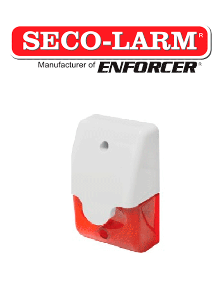 Seco-Larm SL1312SAR – Sirena mini piezoeléctrica roja y luz estroboscó Seco-Larm SL1312SAR – Sirena mini piezoeléctrica roja y luz estroboscó