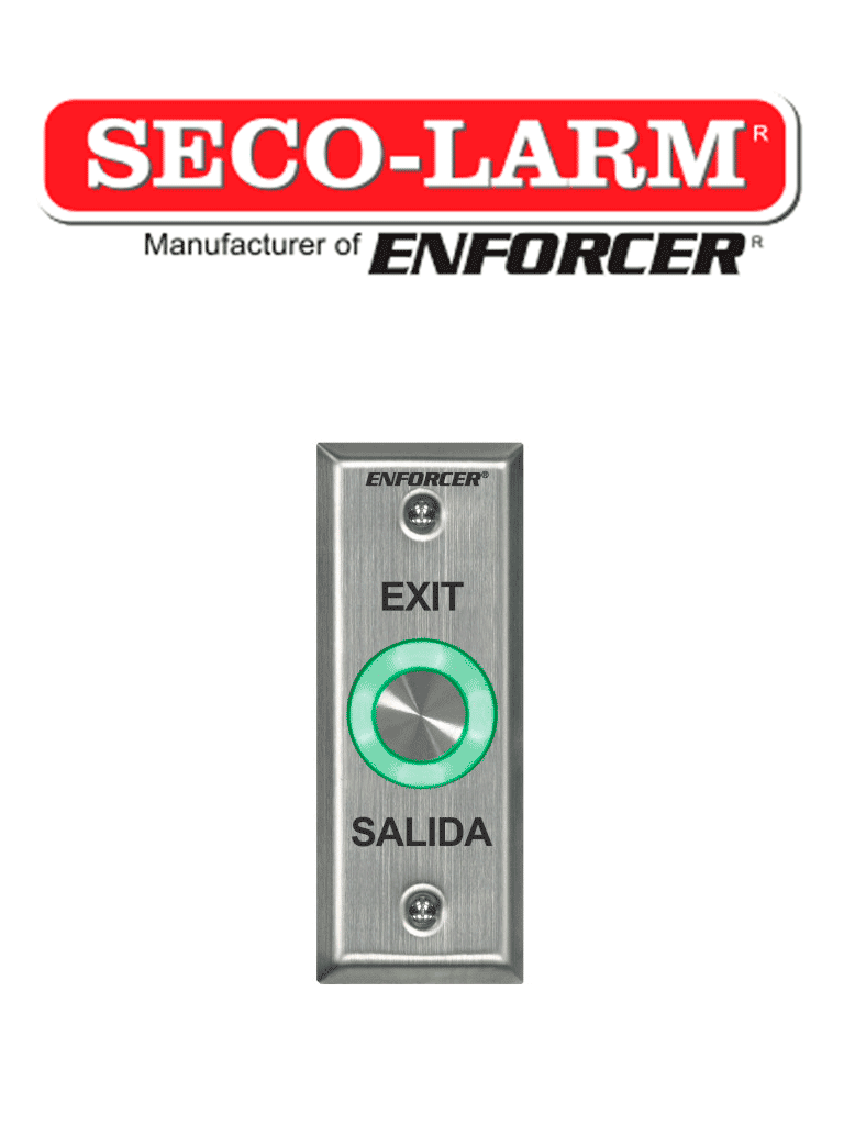 Seco-Larm SD6176SS1Q – Botón de salida piezoeléctrico de acero inoxida