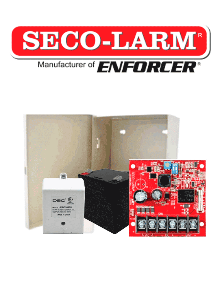 Seco-Larm Kit Fuente De Poder 2 – Kit De Poder Contiene 1 Fuente De Po
