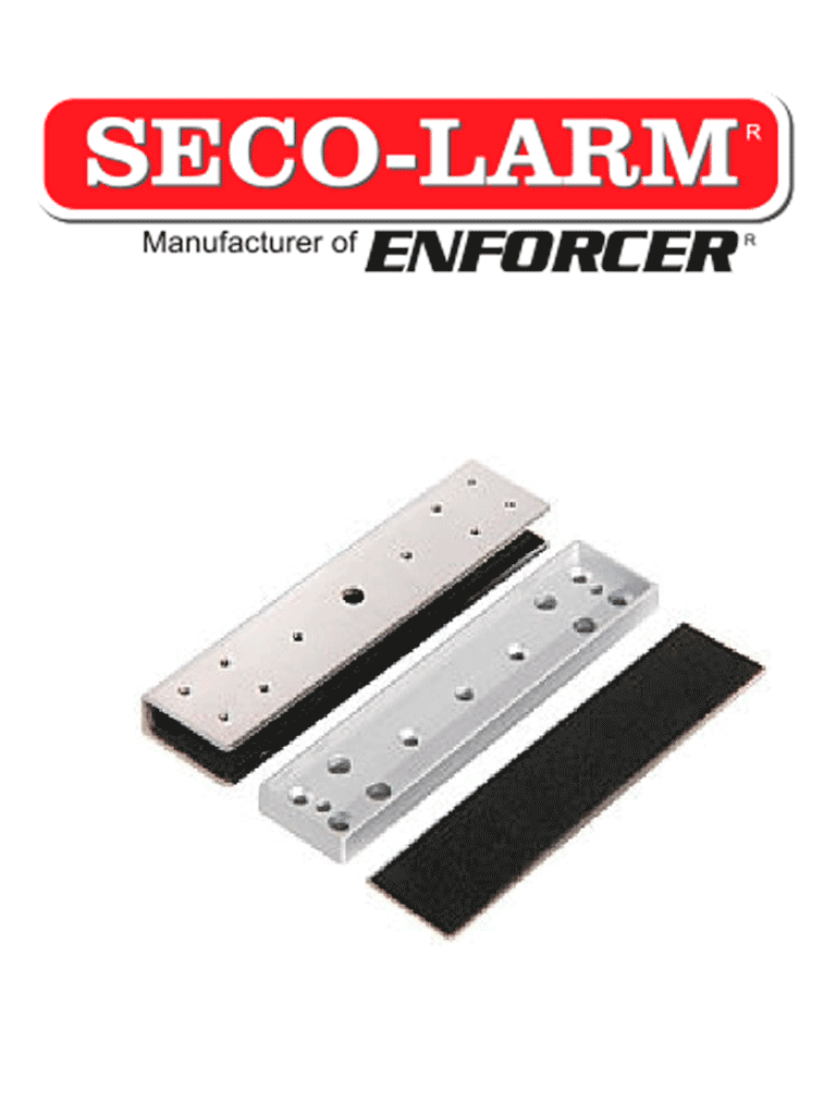Seco-Larm E941S600UQ- Soporte tipo “U” para puerta de vidrio compatibl