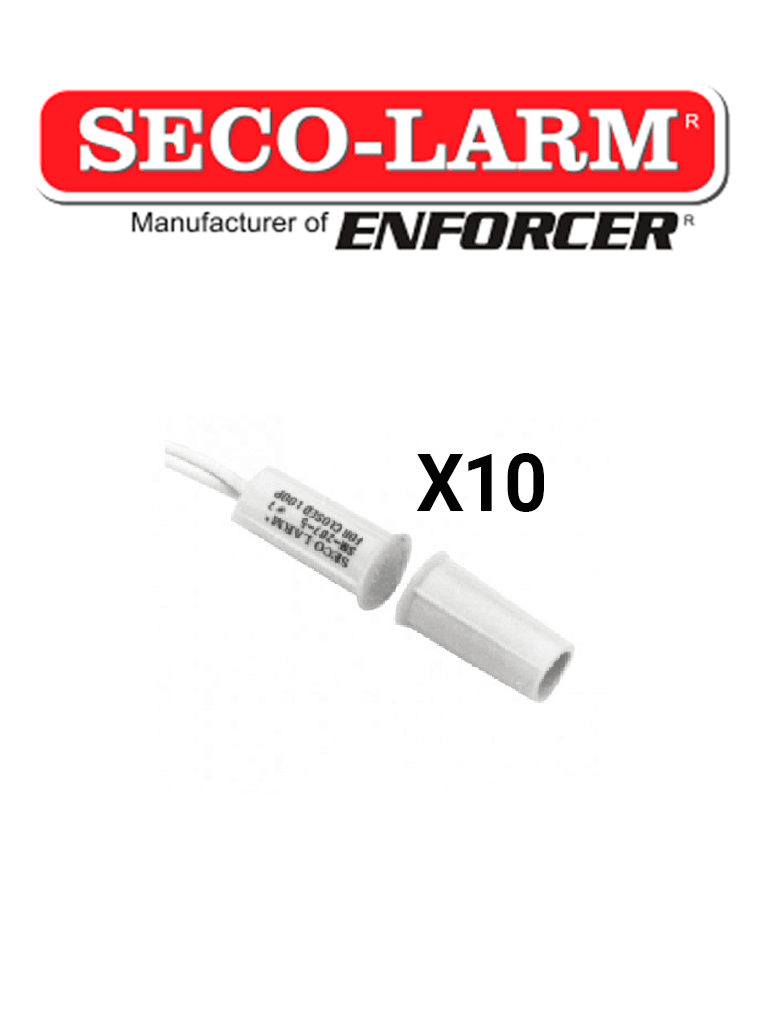 Seco-Larm 10PKW -Paquete de 10 Contacto magneticos BLANCO Gap 3 4 de E