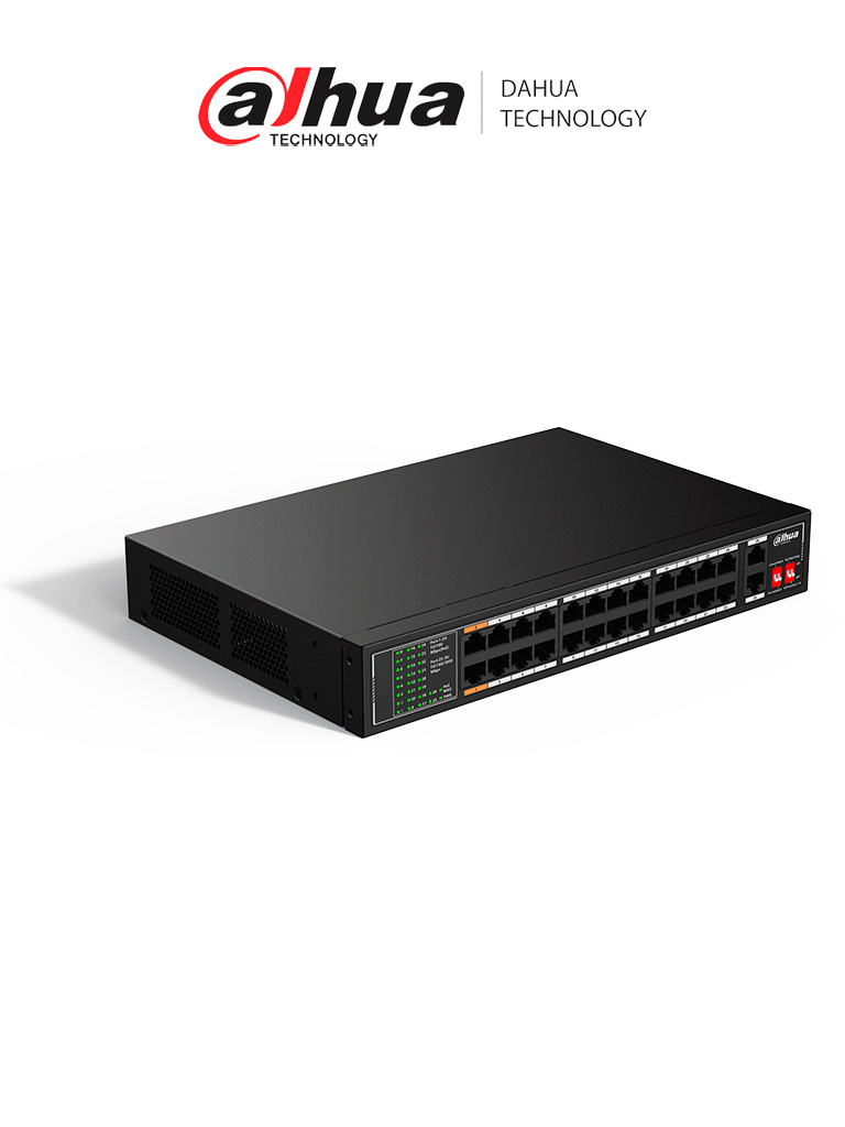 DAHUA DH-SF1026LP – Switch PoE Fast Ethernet de 26 Puertos Hasta 190 W