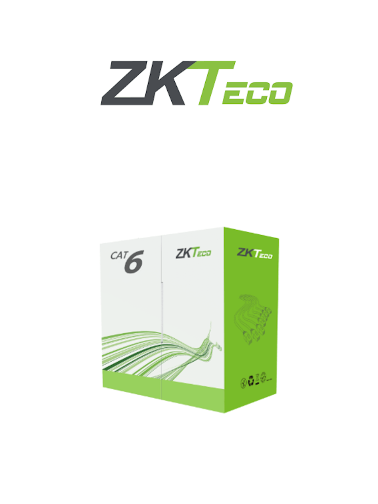 ZKTECO XL600CPRA – Bobina de Cable UTP CAT 6 , 100 Cobre, 305 Metros ,