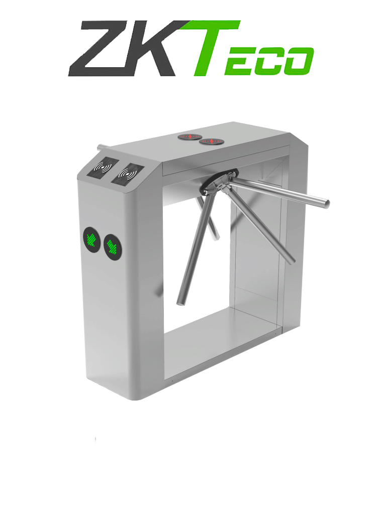 ZKTECO TS2200PRO – Torniquete Trípode Doble Carril Bidireccional Semia