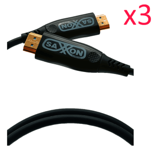 SAXXON SX05HDF047PAQ – Paquete de 3 Cables HDMI de 5 Metros por Fibra SAXXON SX05HDF047PAQ – Paquete de 3 Cables HDMI de 5 Metros por Fibra
