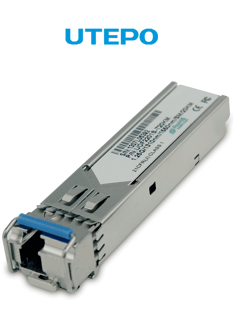 UTEPO SFP125G20KM – Transceptor de fibra óptica SFP monomodo, con cone