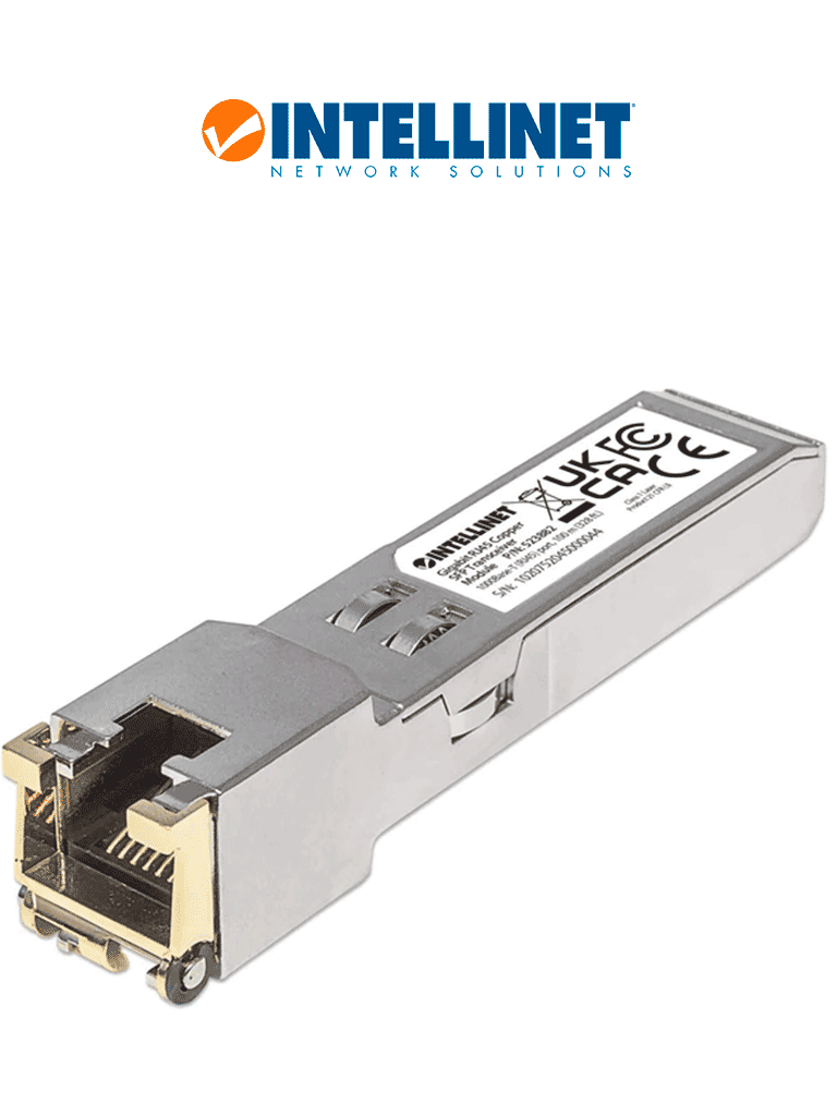 INTELLINET 523882 -Módulo transceptor SFP Gigabit RJ45 de cobre, puert
