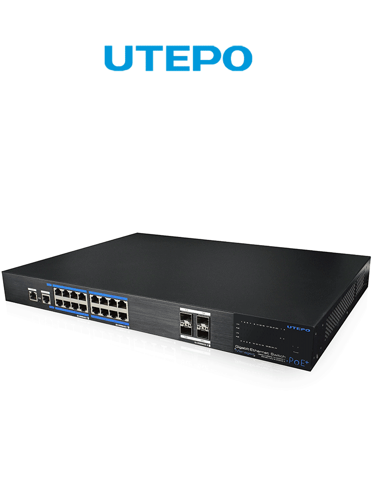 UTEPO UTP3-GSW1604S-MTP250 – Switch Gigabit PoE administrable, L2, 16