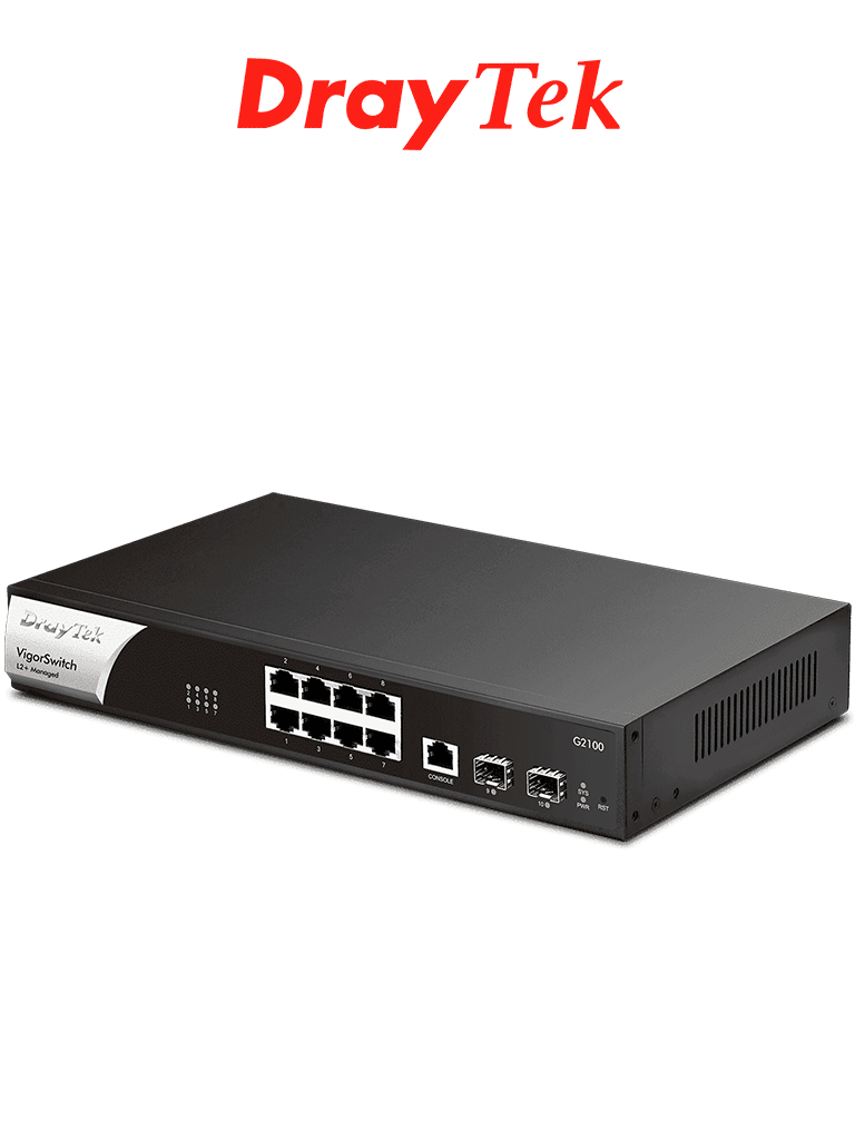 DRAYTEK VigorSwitch G2100 – Switch Gigabit administrable de 10 puertos