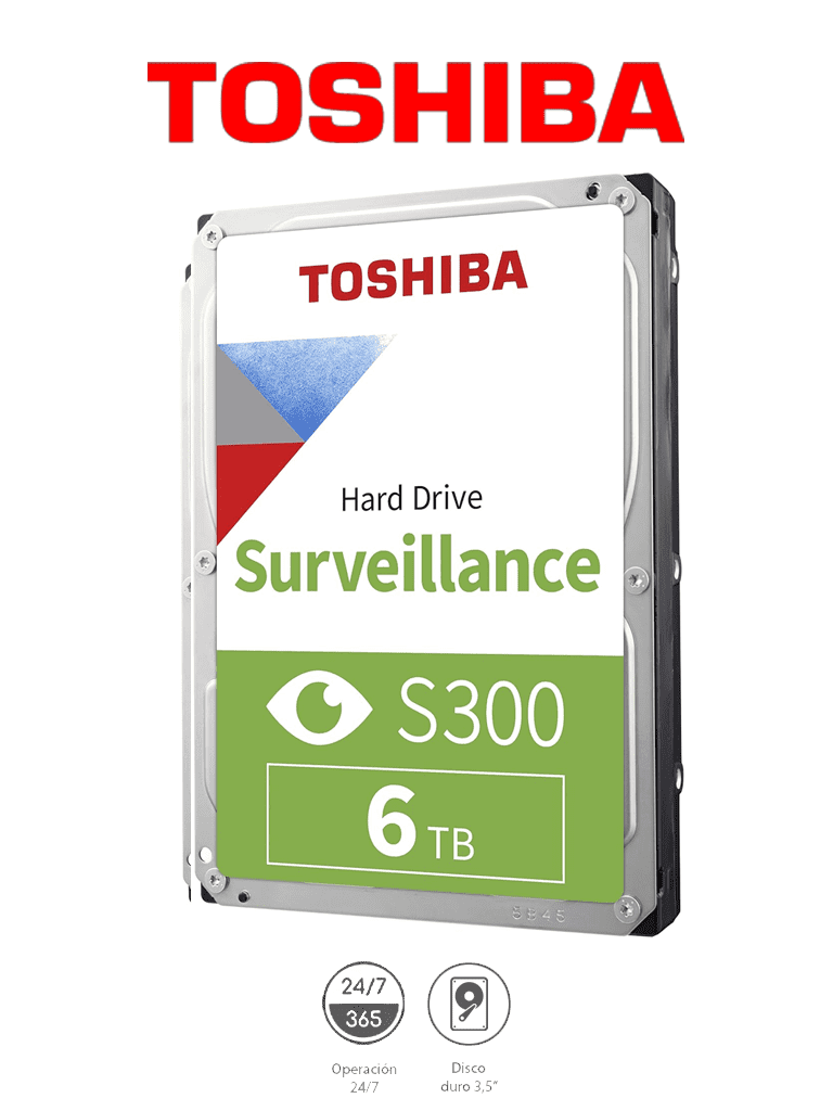 TOSHIBA HDWT860UZSVA – Disco Duro de 6 TB, Serie S300 especial para vi