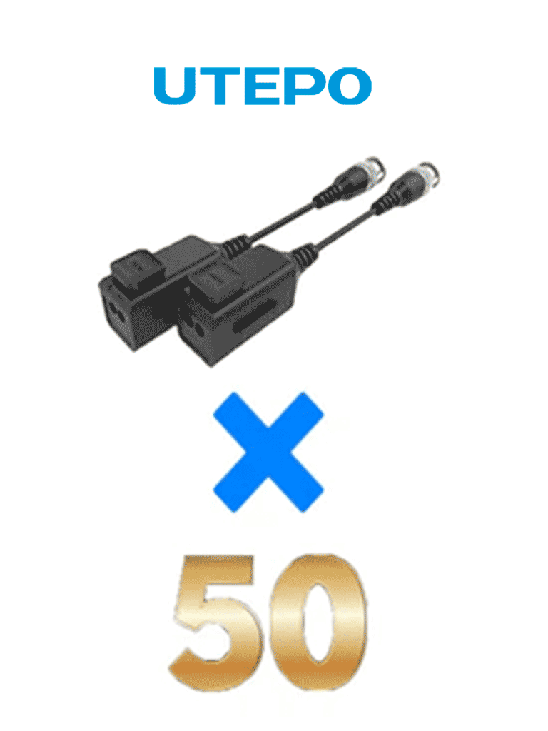 UTEPO UTP101PHD6PAK50 – 50 pares de transceptores pasivos HD, diseño p