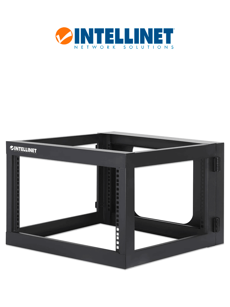 INTELLINET 716031 – Rack abierto de 19″ para montaje en pared, 4 poste