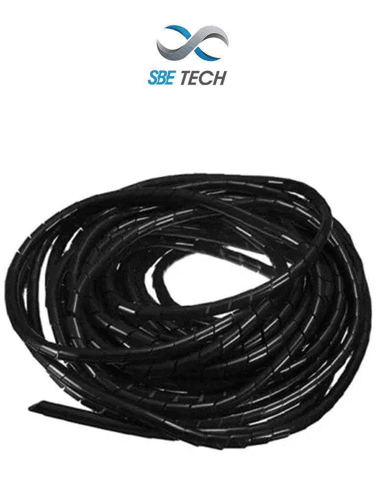 SBETECH SBEESPN6 – Organizador de cables espiral, negro, 1 4″, 10 metr