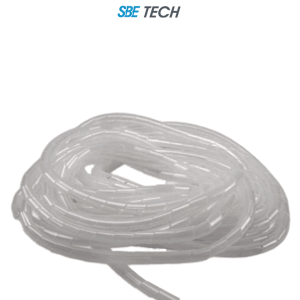 SBETECH SBEESP6 – Organizador de cables espiral, blanco, 1 4″, 10 metr SBETECH SBEESP6 – Organizador de cables espiral, blanco, 1 4″, 10 metr