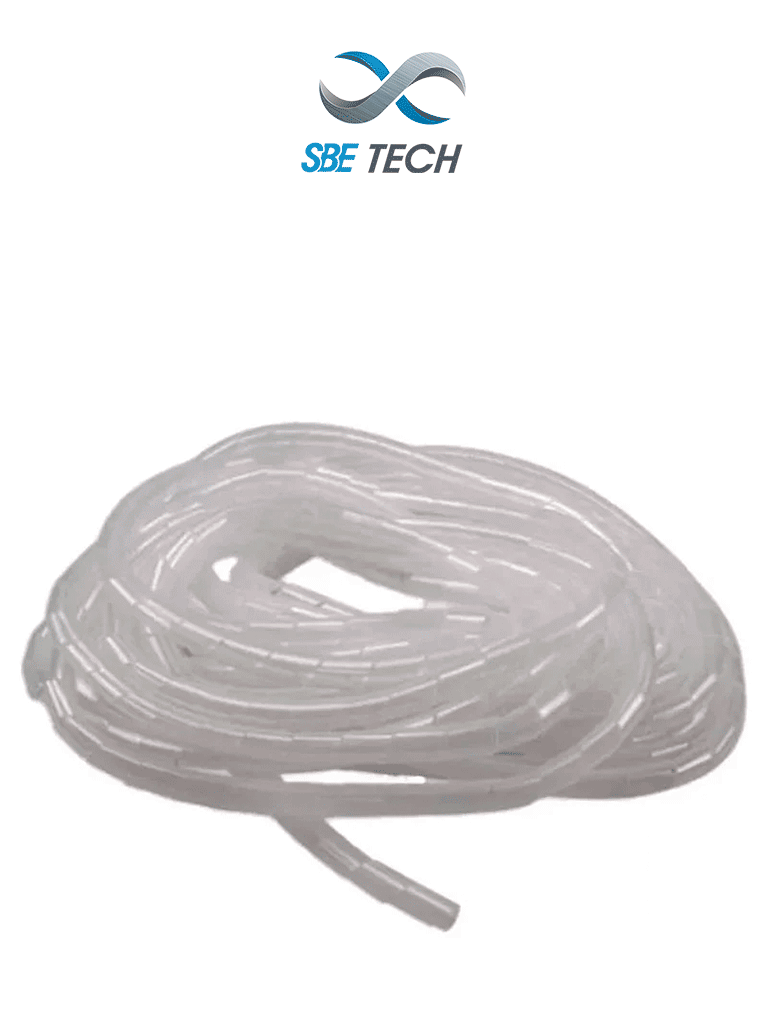 SBETECH SBEESP12 – Organizador de cable en espiral blanco, 1 2″, 10 me