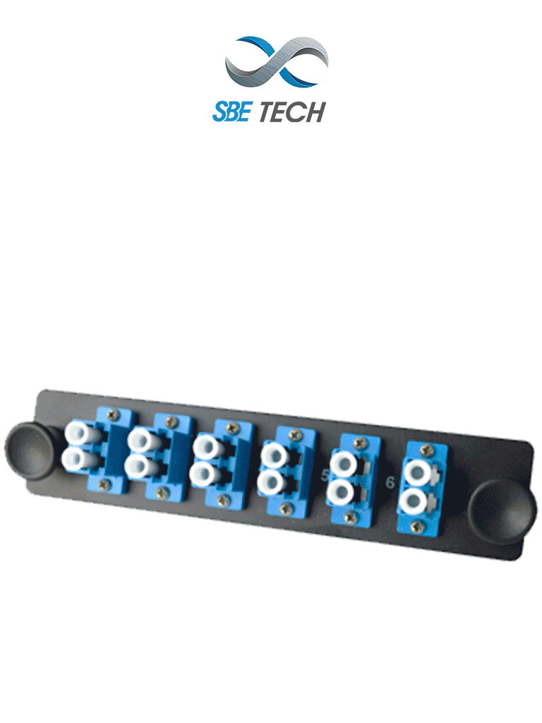 SBETECH SBE-6LCSM – Placa con 6 acopladores LC dúplex monomodo. SBT194