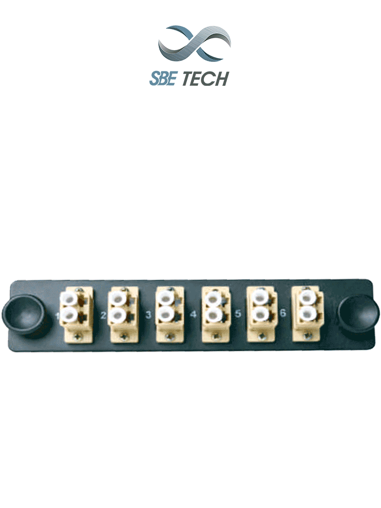 SBETECH SBE-6LC – Placa con 6 acopladores LC dúplex multimodo. SBT1940