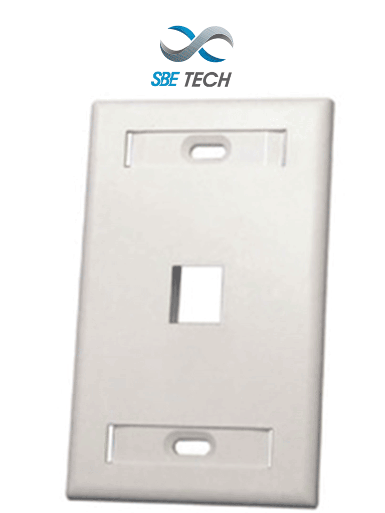 SBETECH SBE-2517-1P-WT – Placa de pared de 1 puerto color blanco. SBT1