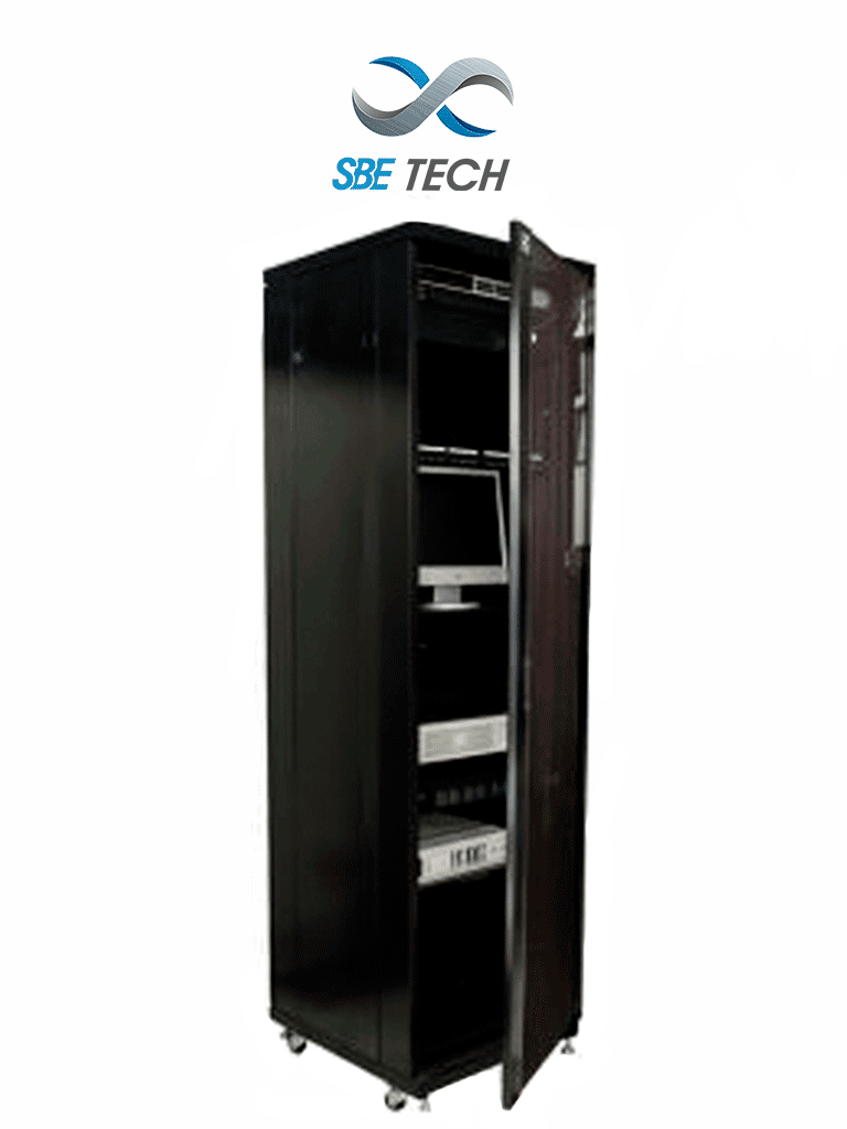 SBETECH SBE-GNL42URP600PC – Gabinete de Piso de 42 UR con puerta de cr SBETECH SBE-GNL42URP600PC – Gabinete de Piso de 42 UR con puerta de cr