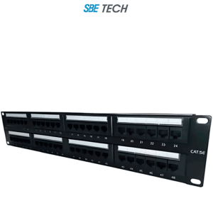 SBETECH SBE-2202-48P – Panel de parcheo categoría 5e con 48 puertos e SBETECH SBE-2202-48P – Panel de parcheo categoría 5e con 48 puertos e